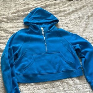 Scuba oversized half zip hoodie Poolside
